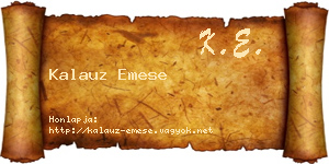 Kalauz Emese névjegykártya