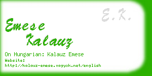 emese kalauz business card